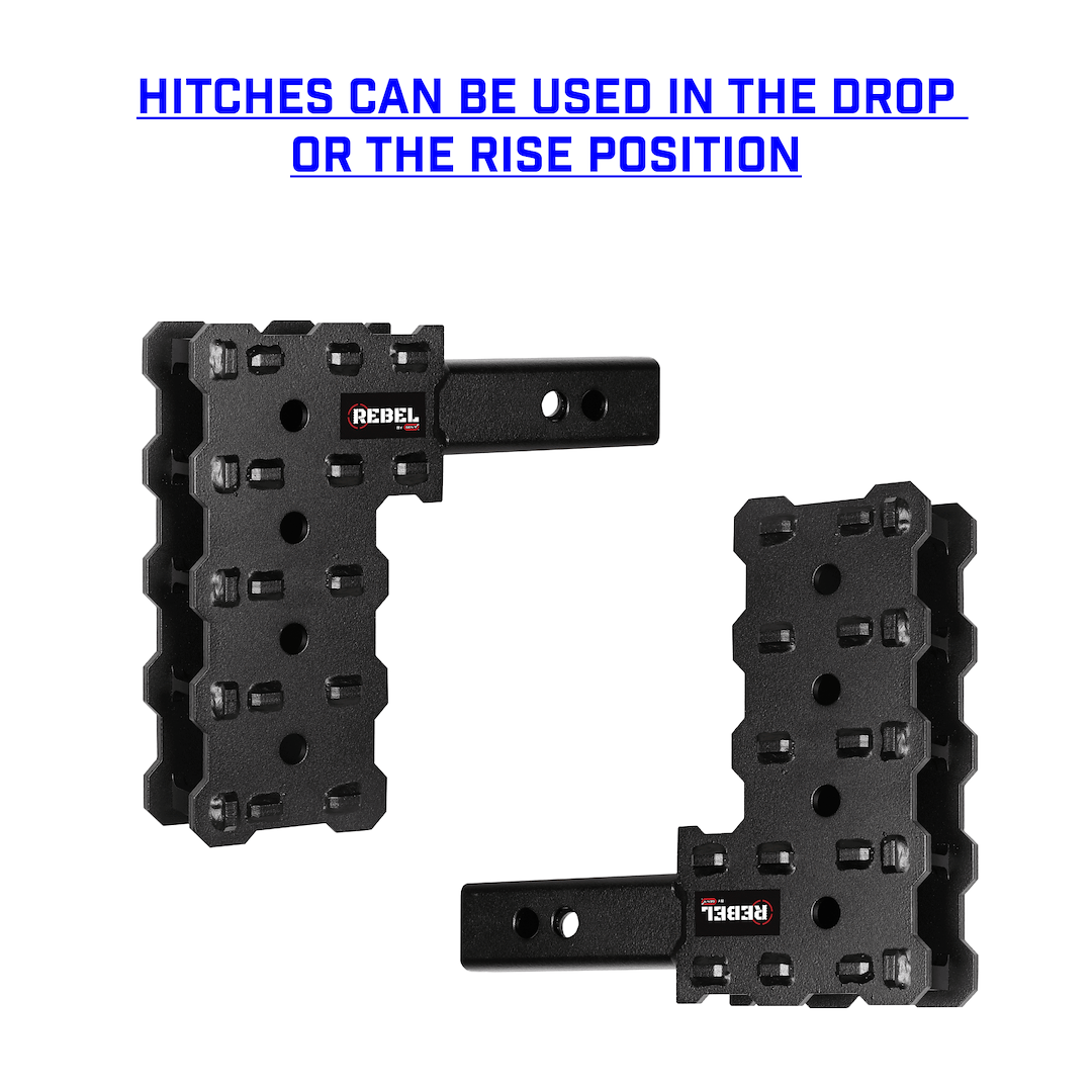 Gen-Y Hitch Trailer Hitch Ball Mount, Phantom, Fits 2 Inch Receiver, 7000 Gross Trailer Weight, Adjustable, Non-Stowable – GH-13053X
