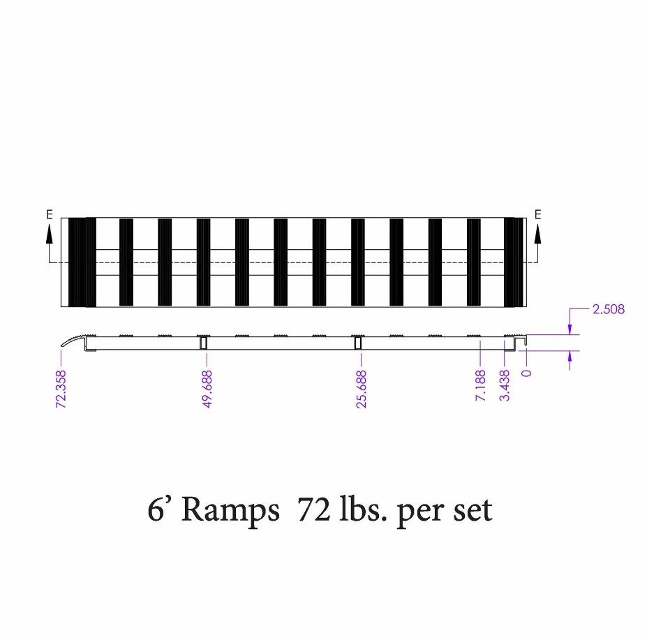 Gen-Y Hitch Bed Ramp, Ramps, Non-Folding, 6 Foot Length, 14 Inch Width, 3000 Pound Capacity, Aluminum, Set of 2 – GH-16072