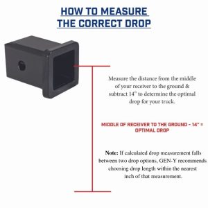 Gen-Y Hitch Trailer Hitch Ball Mount, Mega-Duty, Fits 3 Inch Receiver, 32000 Gross Trailer Weight, Adjustable, Non-Stowable – GH-2024