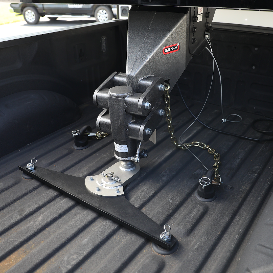 Gen-Y Hitch Gooseneck Trailer Hitch Ball, Goosepuck, 5 Inch Offset, For Use with OEM Puck Systems, 25000 Pound Capacity – GH-21001
