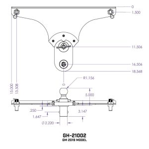 Gen-Y Hitch Gooseneck Trailer Hitch Ball, Goosepuck, 5 Inch Offset, For Use with OEM Puck Systems, 25000 Pound Capacity – GH-21002