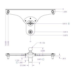 Gen-Y Hitch Gooseneck Trailer Hitch Ball, Goosepuck, Compatible with OEM Puck Systems, 2-5/16 Inch Ball, 5 Inch Offset – GH-21005