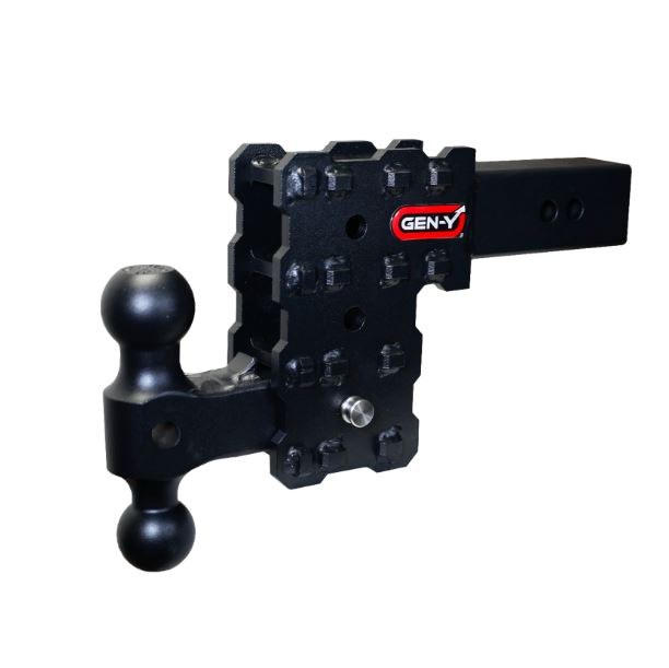 Gen-Y Hitch Trailer Hitch Ball Mount, Phantom, Fits 2-1/2 Inch Receiver, Solid Shank, 16000 Gross Trailer Weight, Adjustable/ 3 Positions – GH-2413X