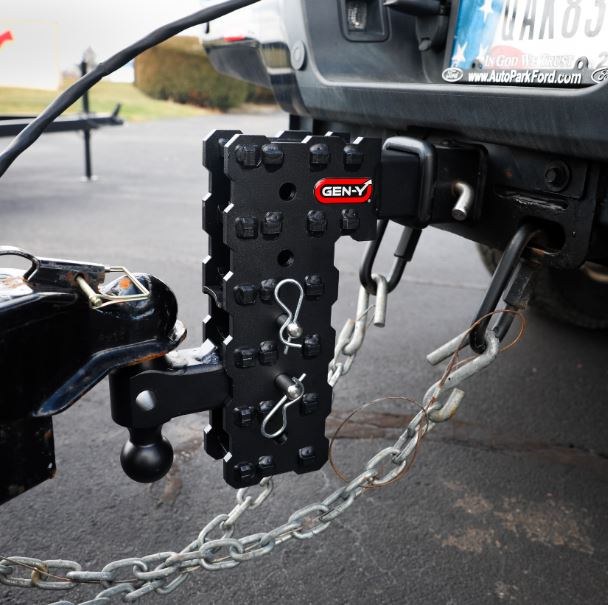 Gen-Y Hitch Trailer Hitch Ball Mount, Phantom, Fits 2-1/2 Inch Receiver, Solid Shank, 16000 Gross Trailer Weight, Adjustable/ 3 Positions – GH-2413X