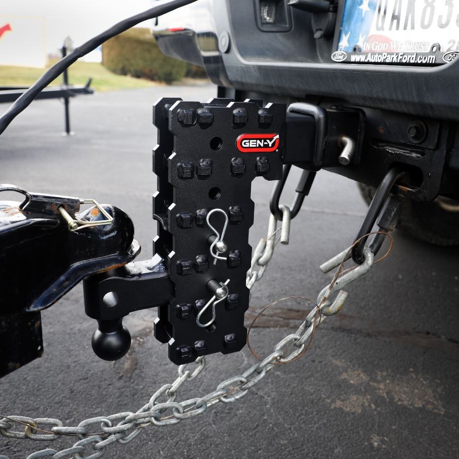 Gen-Y Hitch Trailer Hitch Ball Mount, Phantom-X, Fits 2-1/2 Inch Receiver, Solid Shank, 16000 Gross Trailer Weight, Adjustable/ 3 Positions – GH-2414X