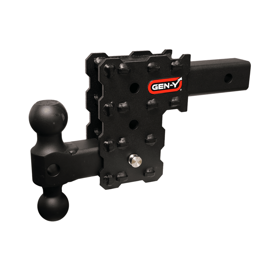 Gen-Y Hitch Trailer Hitch Ball Mount, Phantom-X, Fits 2 Inch Receiver, Solid Shank, 10000 Gross Trailer Weight, Adjustable/ 3 Positions – GH-2613X