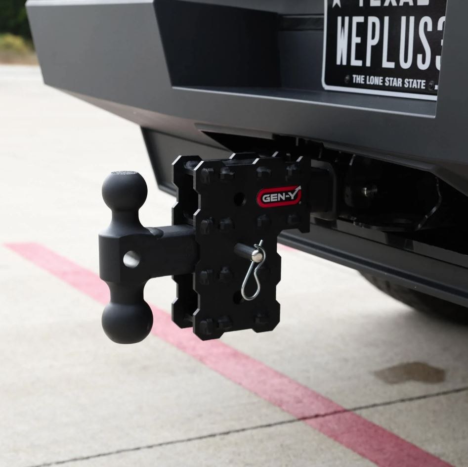 Gen-Y Hitch Trailer Hitch Ball Mount, Phantom-X, Fits 2 Inch Receiver, Solid Shank, 10000 Gross Trailer Weight, Adjustable/ 3 Positions – GH-2613X
