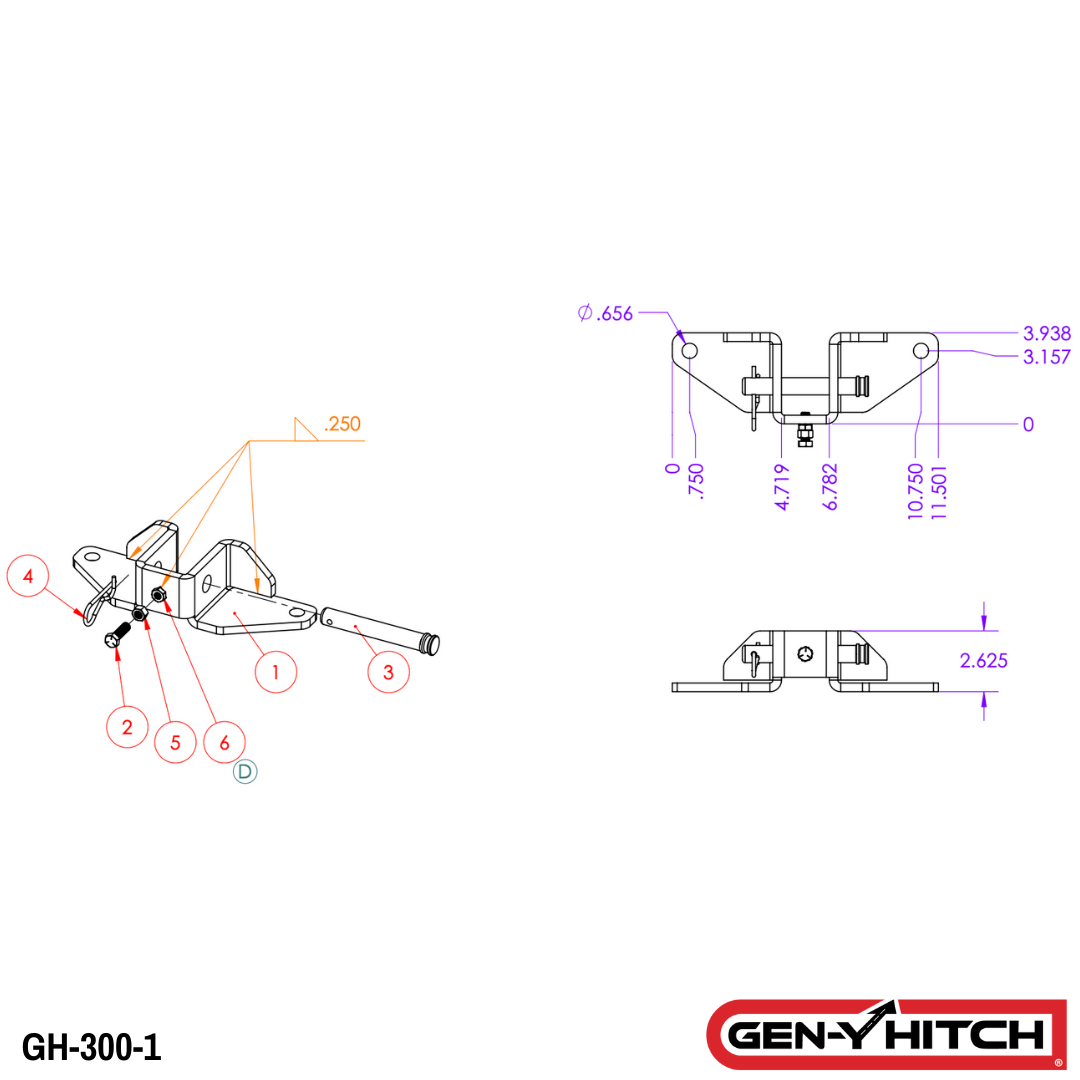 Gen-Y Hitch Weight Distribution Hitch Sway Control Ball Mount, Compatible with All Gen-Y Dual-Ball Mounts, Single or Dual – GH-300-1
