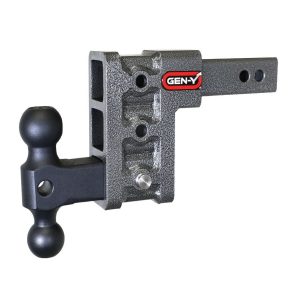 Gen-Y Hitch Trailer Hitch Ball Mount, Mega-Duty, Fits 2 Inch Receiver, 10000 Gross Trailer Weight, Adjustable, Non-Stowable – GH-313