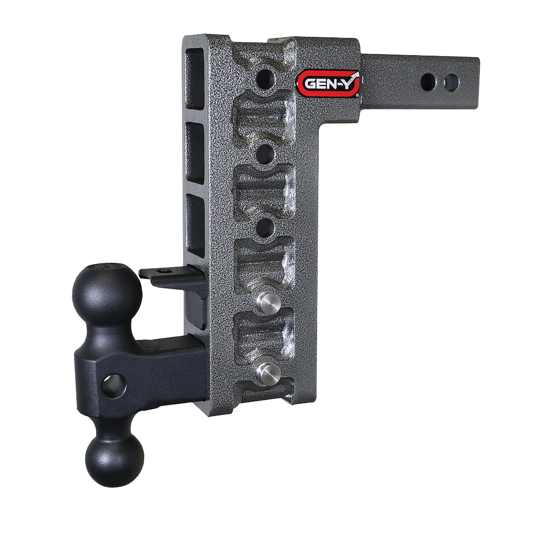 Gen-Y Hitch Trailer Hitch Ball Mount, Fits 2 Inch Receiver, 10000 Gross Trailer Weight, Adjustable, Non-Stowable, 22-1/2 Inch Drop Inch Rise – GH-325
