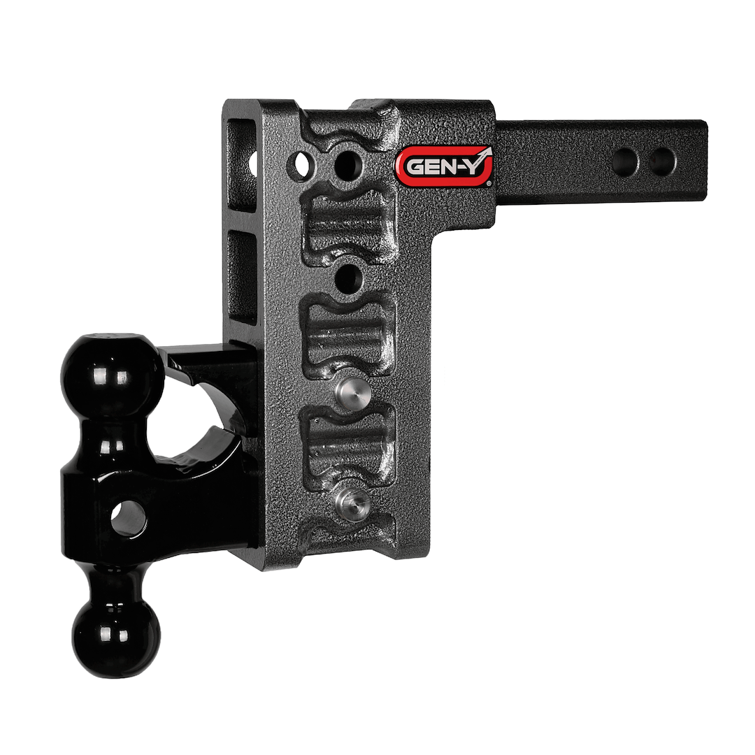 Gen-Y Hitch Trailer Hitch Ball Mount, Mega-Duty, Fits 2 Inch Receiver, 16000 Gross Trailer Weight, Adjustable, Non-Stowable – GH-524