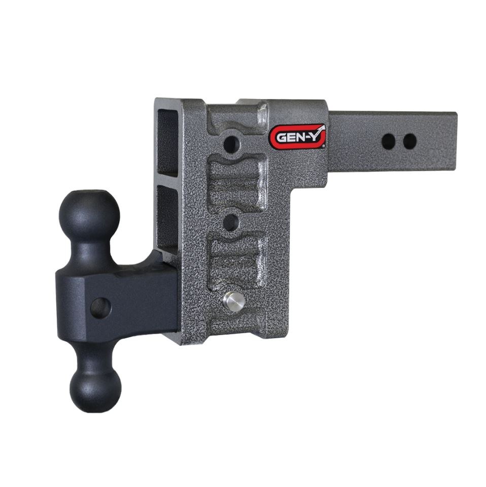 Gen-Y Hitch Trailer Hitch Ball Mount, Mega-Duty, Fits 2-1/2 Inch Receiver, 21000 Gross Trailer Weight, Adjustable, Non-Stowable, 6 Inch Drop – GH-613