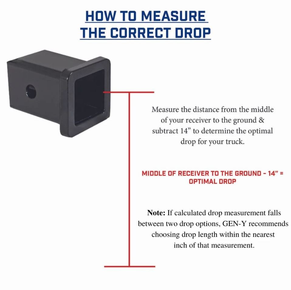Gen-Y Hitch Trailer Hitch Ball Mount, Mega-Duty, Fits 2-1/2 Inch Receiver, 21000 Gross Trailer Weight, Adjustable, Non-Stowable, 6 Inch Drop – GH-613