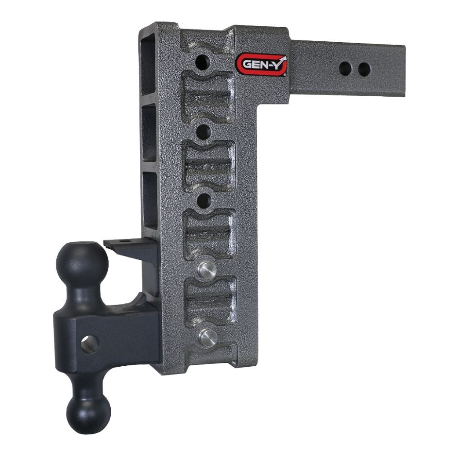 Gen-Y Hitch Trailer Hitch Ball Mount, Fits 2-1/2 Inch Receiver, 21000 Gross Trailer Weight, Adjustable, Non-Stowable, 10 Inch Drop Inch Rise – GH-625