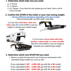Gen-Y Hitch Gooseneck Trailer Coupler, Spartan™, Offset 4 Inch Square Tube, Accepts 2-5/16 Inch Ball – GH-7092