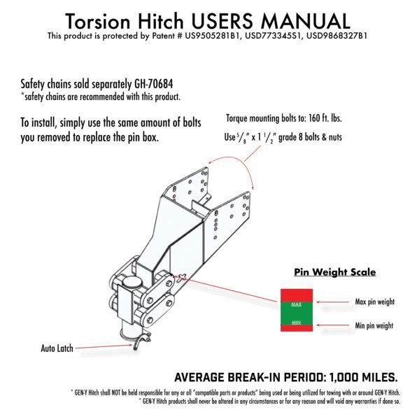 Gen-Y Hitch Gooseneck Trailer Coupler, Executive Torsion Flex, Use with Lci Rhino Box, For 2-5/16 Inch Ball – GH-8056AL