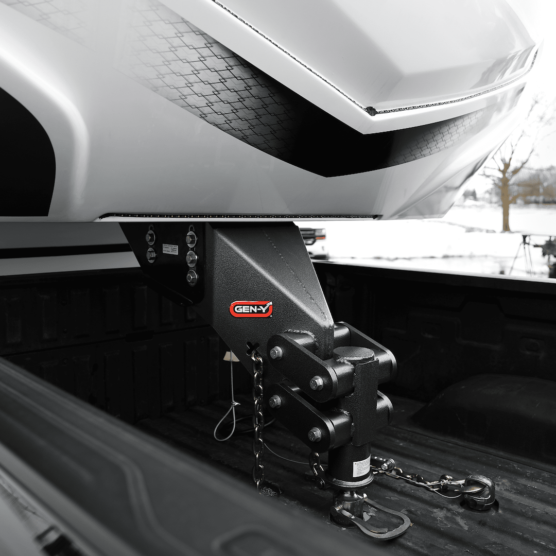 Gen-Y Hitch Gooseneck Trailer Coupler, Executive Torsion Flex, Use with Gooseneck Systems with Recessed Balls Within 1 Inch of Truck Bed – GH-8075AL