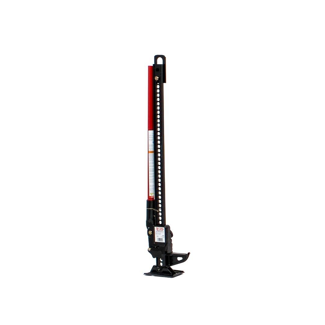 Hi-Lift Jack Jack, Mechanical, 4660 Pound Rated Load Capacity, 42 Inch Height, Powder Coated, Red/ Black, Cast Iron and Steel – HL-424PC