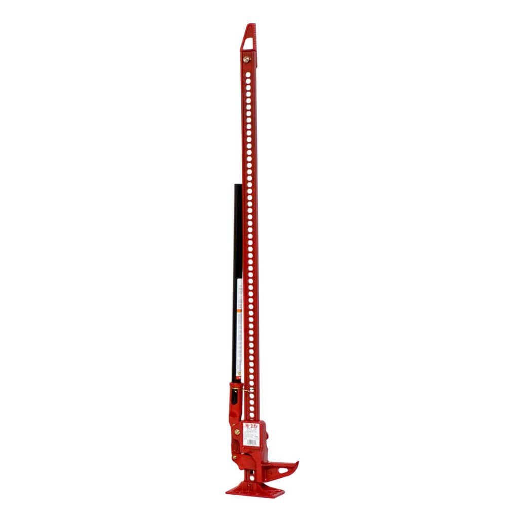 Hi-Lift Jack Jack, Mechanical, 4660 Pound Rated Load Capacity, 60 Inch Height, Powder Coated, Black/ Red, Cast Iron – HL-605PC