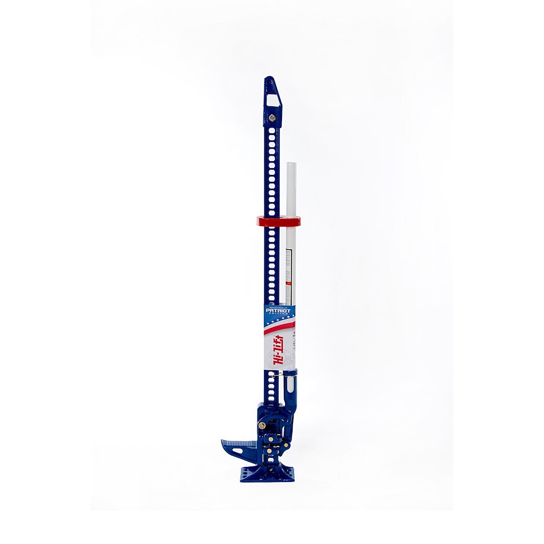 Hi-Lift Jack Jack, Patriot Edition, Mechanical, 4660 Pound Rated Load Capacity, 48 Inch Height, Powder Coated, Blue/ White, Cast Iron – PAT-485PC