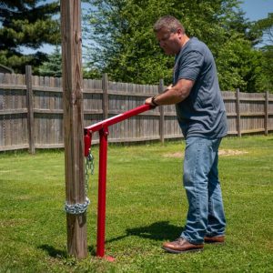 Hi-Lift Jack Post Puller, Post Popper®, 1-1/2 Inch Square Tubing Construction, 39 Inch Height, 21 Pound Weight, Gloss Enamel, Red – PP-300