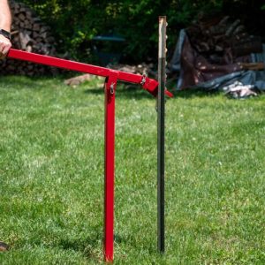 Hi-Lift Jack Post Puller, Post Popper®, 1-1/2 Inch Square Tubing Construction, 39 Inch Height, 21 Pound Weight, Gloss Enamel, Red – PP-300