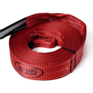 Hi-Lift Jack Recovery Strap, 3 Inch Width X 30 Foot Length, 30000 Pound Capacity, Red, Polyester, With Reflective Loop – STRP-330
