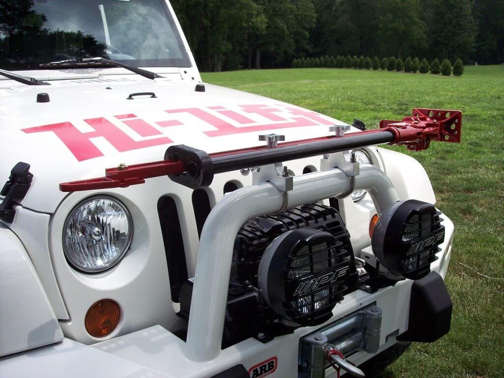 Hi-Lift Jack Jack Mount, Mounts to Round and Square Tube Bumpers/ Bull Bars/ Roll Cages/ Roof Racks, Aluminum – TM-750