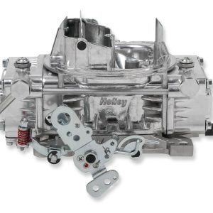 Holley Carburetor, 4 Barrel, 600 Cubic Feet Per Minute (cfm), Square Bore Flange, Manual Choke, Vacuum Secondaries, Gasoline, Shiny Zinc – 0-1850S