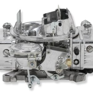 Holley Carburetor, 4 Barrel, 600 Cubic Feet Per Minute (cfm), Square Bore Flange, Manual Choke, Vacuum Secondaries, Gasoline, Shiny Zinc – 0-1850S