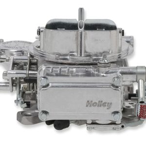 Holley Carburetor, 4 Barrel, 600 Cubic Feet Per Minute (cfm), Square Bore Flange, Manual Choke, Vacuum Secondaries, Gasoline, Shiny Zinc – 0-1850S