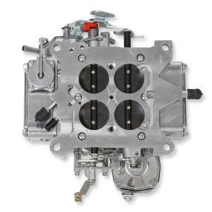 Holley Carburetor, 4 Barrel, 600 Cubic Feet Per Minute (cfm), Square Bore Flange, Manual Choke, Vacuum Secondaries, Gasoline, Shiny Zinc – 0-1850S