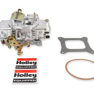 Holley Carburetor, 4 Barrel, 750 Cubic Feet Per Minute (cfm), Square Bore Flange, Manual Choke, Vacuum Secondaries, Gasoline, Shiny Zinc – 0-3310S