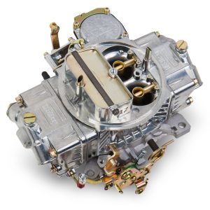 Holley Carburetor, 4 Barrel, 750 Cubic Feet Per Minute (cfm), Square Bore Flange, Manual Choke, Vacuum Secondaries, Gasoline, Shiny Zinc – 0-3310S