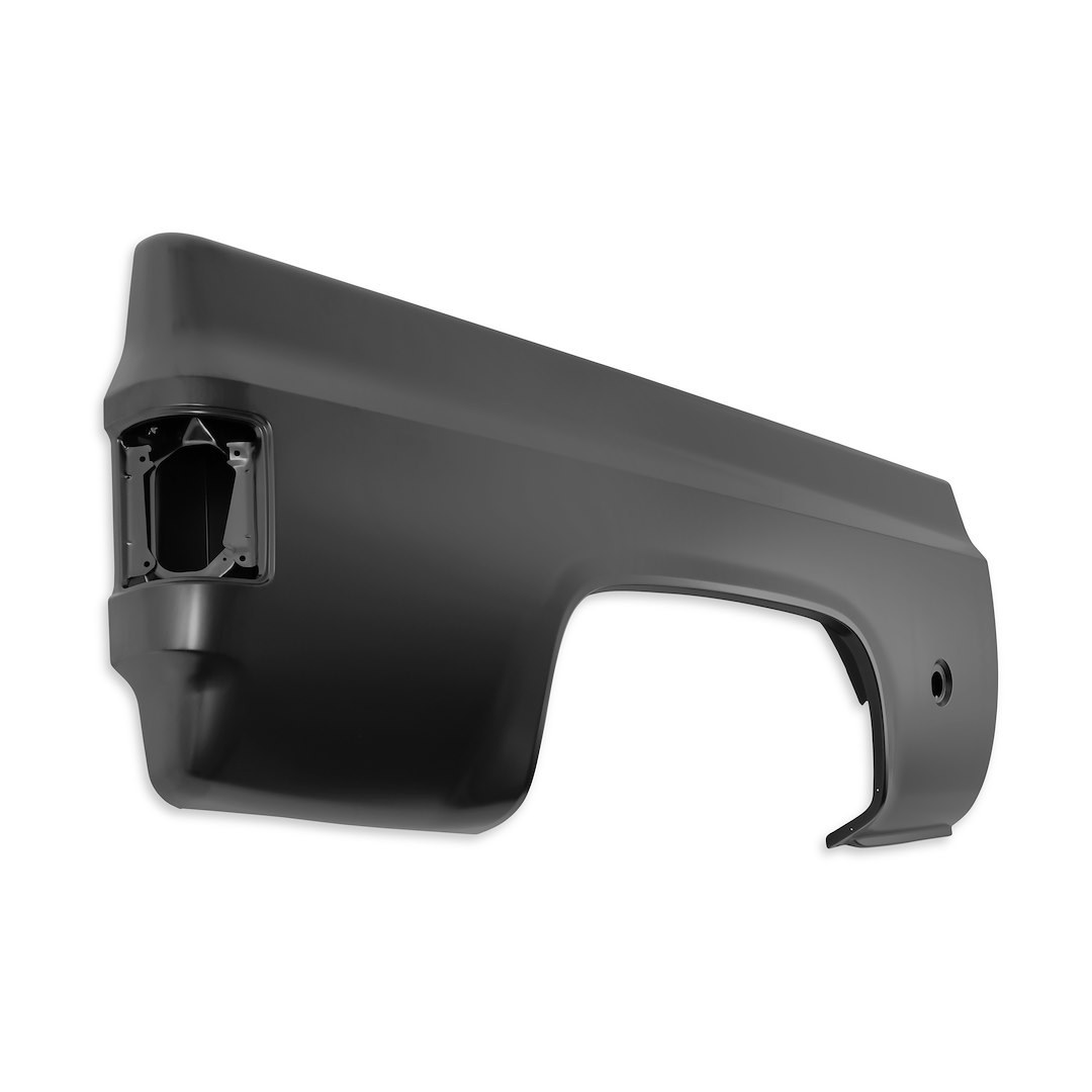 Holley Truck Bed Side Panel, Black Edp Coated, Steel, With Round Fuel Filler Hole – 04-101
