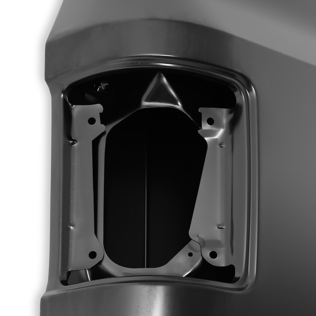 Holley Truck Bed Side Panel, Black Edp Coated, Steel, With Round Fuel Filler Hole – 04-101