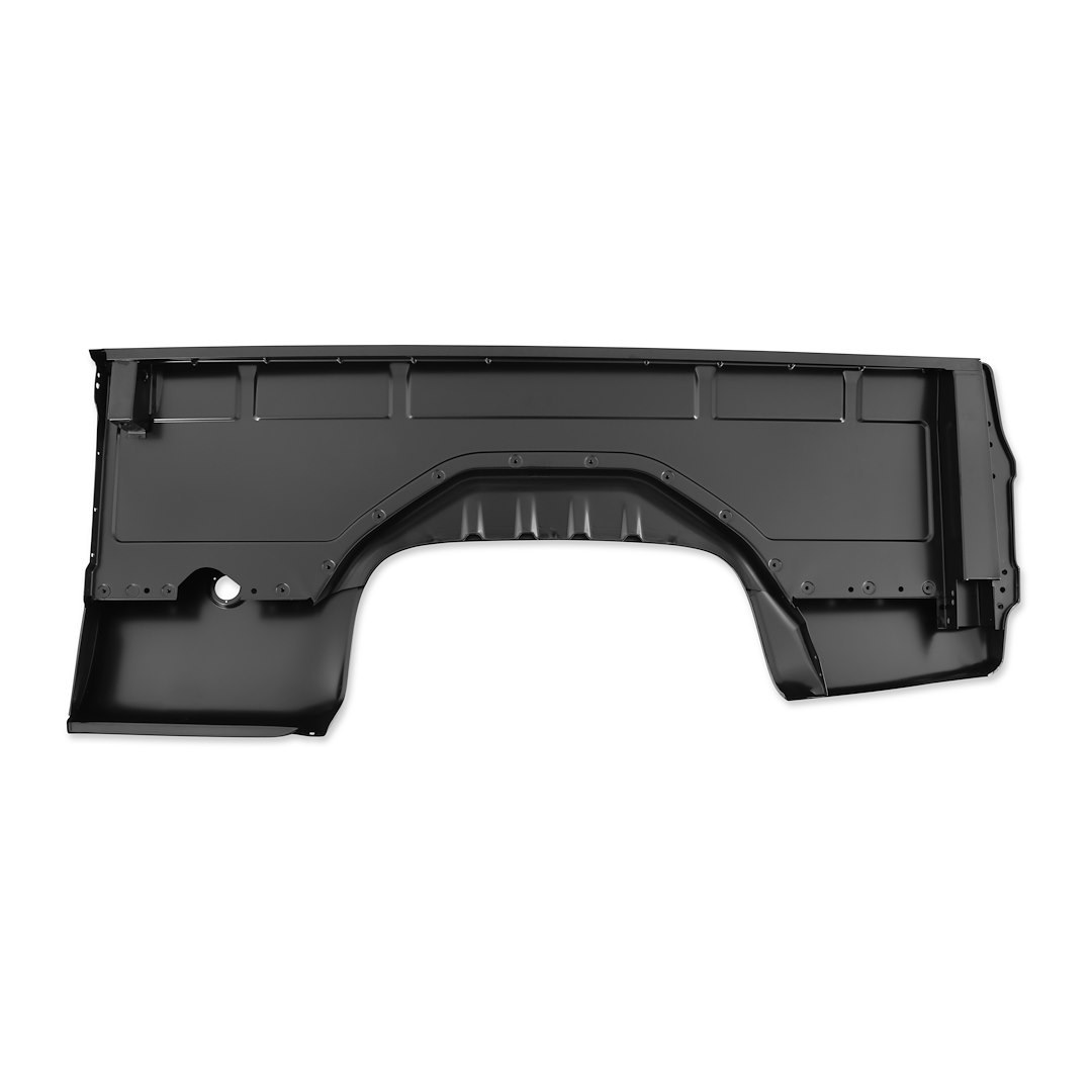 Holley Truck Bed Side Panel, Black Edp Coated, Steel, With Round Fuel Filler Hole – 04-101