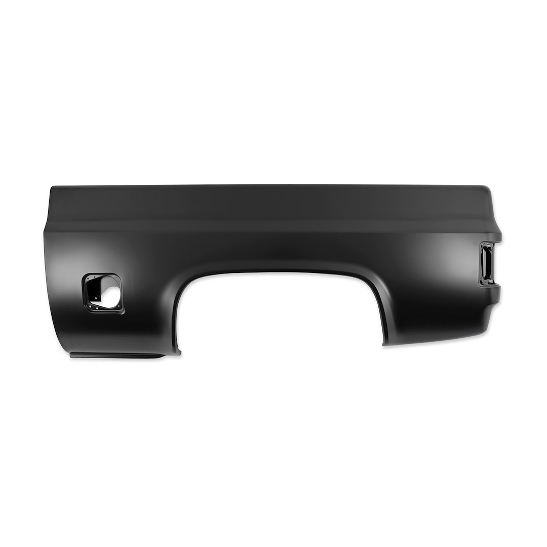 Holley Truck Bed Side Panel, Black Edp Coated, Steel, With Square Fuel Filler Hole – 04-102