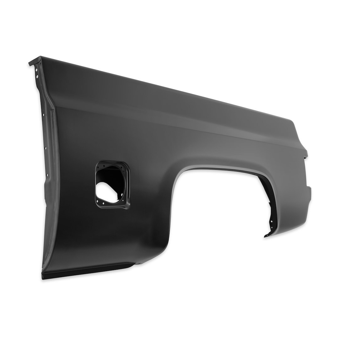 Holley Truck Bed Side Panel, Black Edp Coated, Steel, With Square Fuel Filler Hole – 04-102