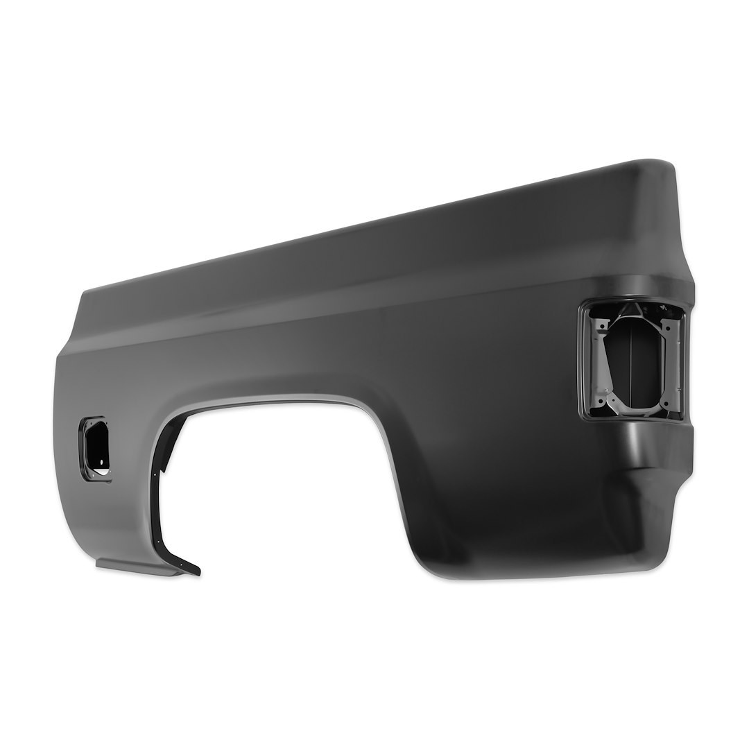 Holley Truck Bed Side Panel, Black Edp Coated, Steel, With Square Fuel Filler Hole – 04-102