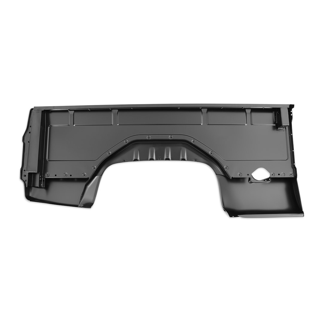Holley Truck Bed Side Panel, Black Edp Coated, Steel, With Square Fuel Filler Hole – 04-102