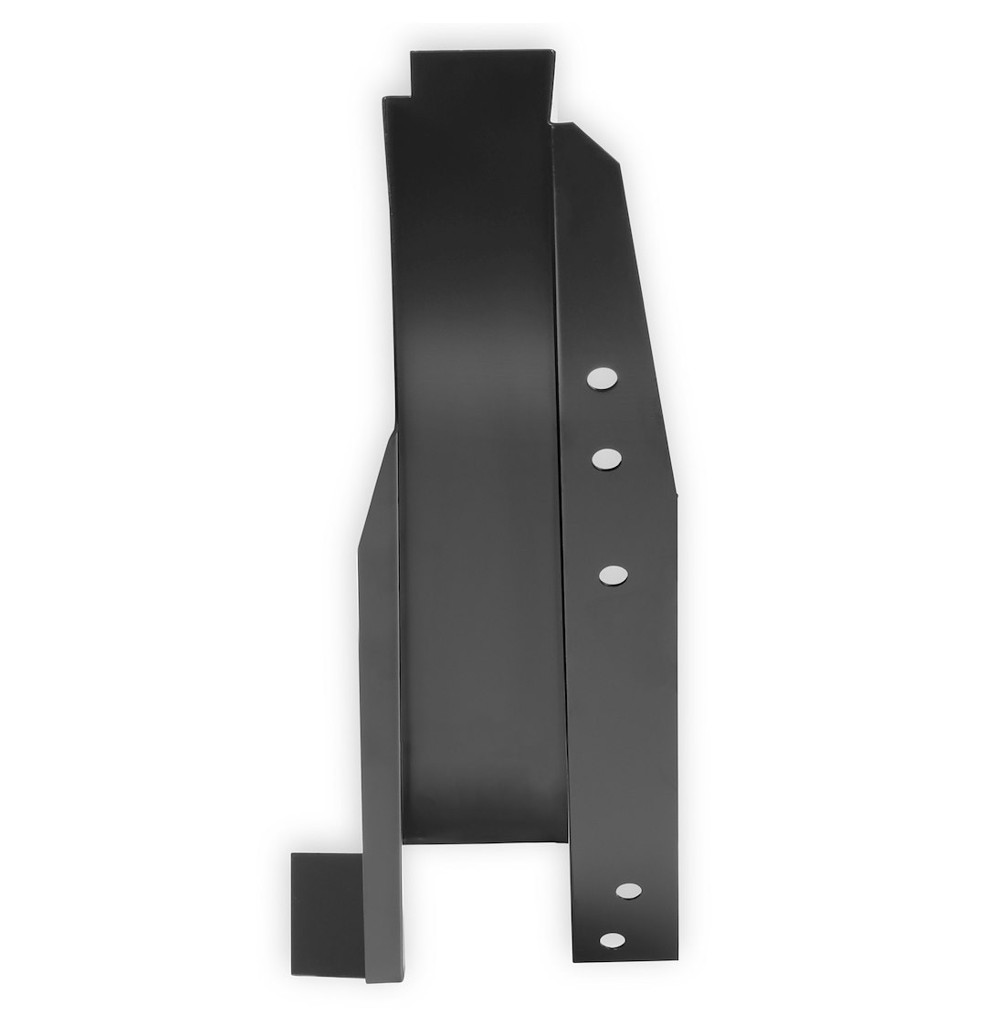 Holley Tailgate Side End Plate, Use with C/K Series Fleetside Pickup, Driver Side, Black Edp Coated Steel, Single – 04-117