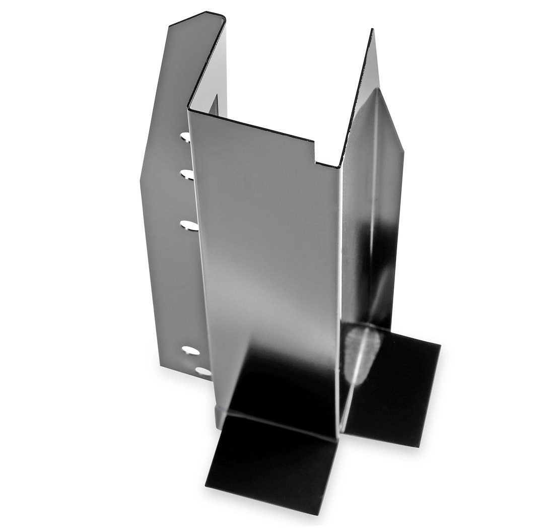 Holley Tailgate Side End Plate, Use with C/K Series Fleetside Pickup, Driver Side, Black Edp Coated Steel, Single – 04-117