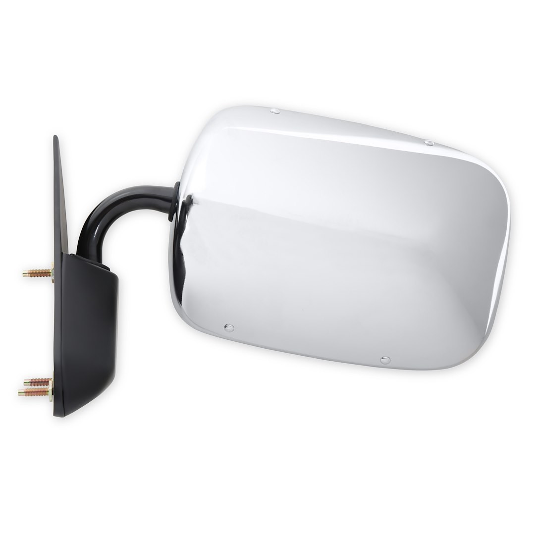 Holley Exterior Mirror, OEM Replacement, Single, Silver, Manual, Foldaway, Without Heated Mirrors, Without Turn Signal Indicators – 04-383