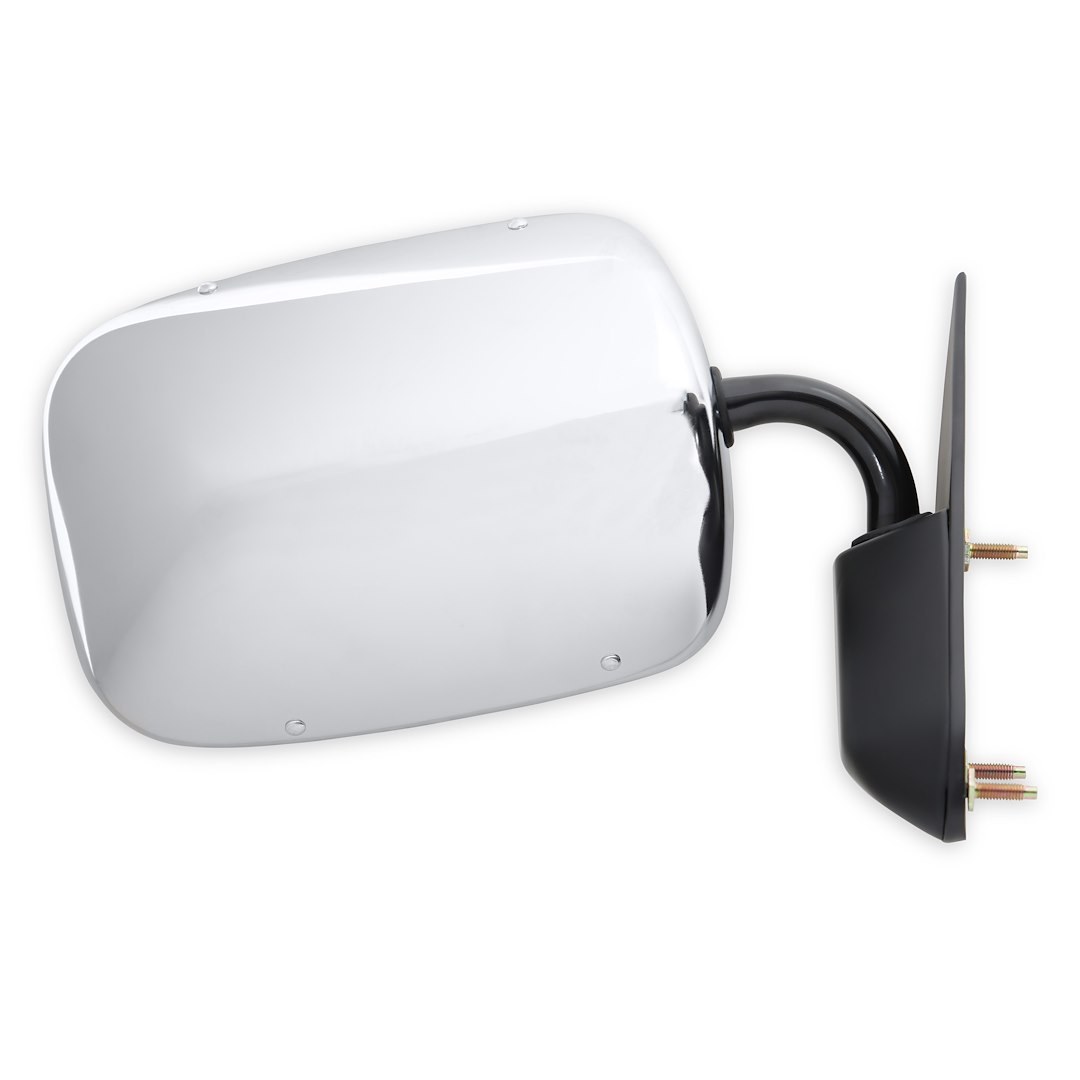 Holley Exterior Mirror, OEM Replacement, Single, Silver, Manual, Foldaway, Without Heated Mirrors, Without Turn Signal Indicators – 04-384