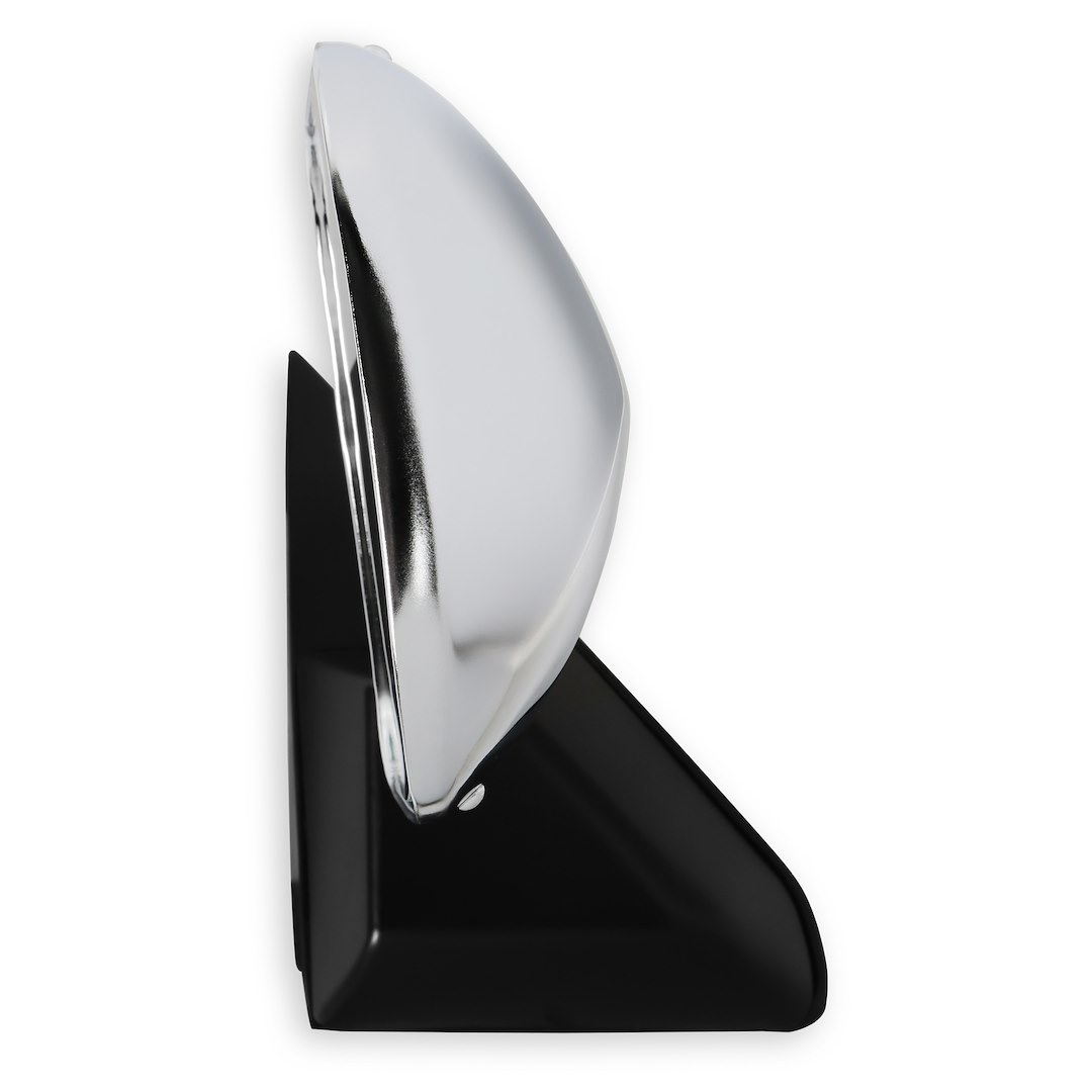Holley Exterior Mirror, OEM Replacement, Single, Silver, Manual, Foldaway, Without Heated Mirrors, Without Turn Signal Indicators – 04-384