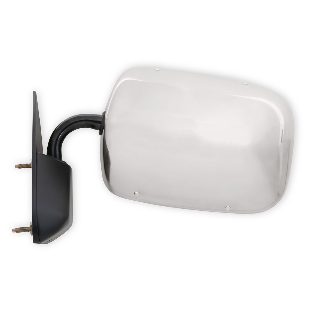 Holley Exterior Mirror, OEM Replacement, Single, Silver, Manual, Foldaway, Without Heated Mirrors, Without Turn Signal Indicators – 04-385