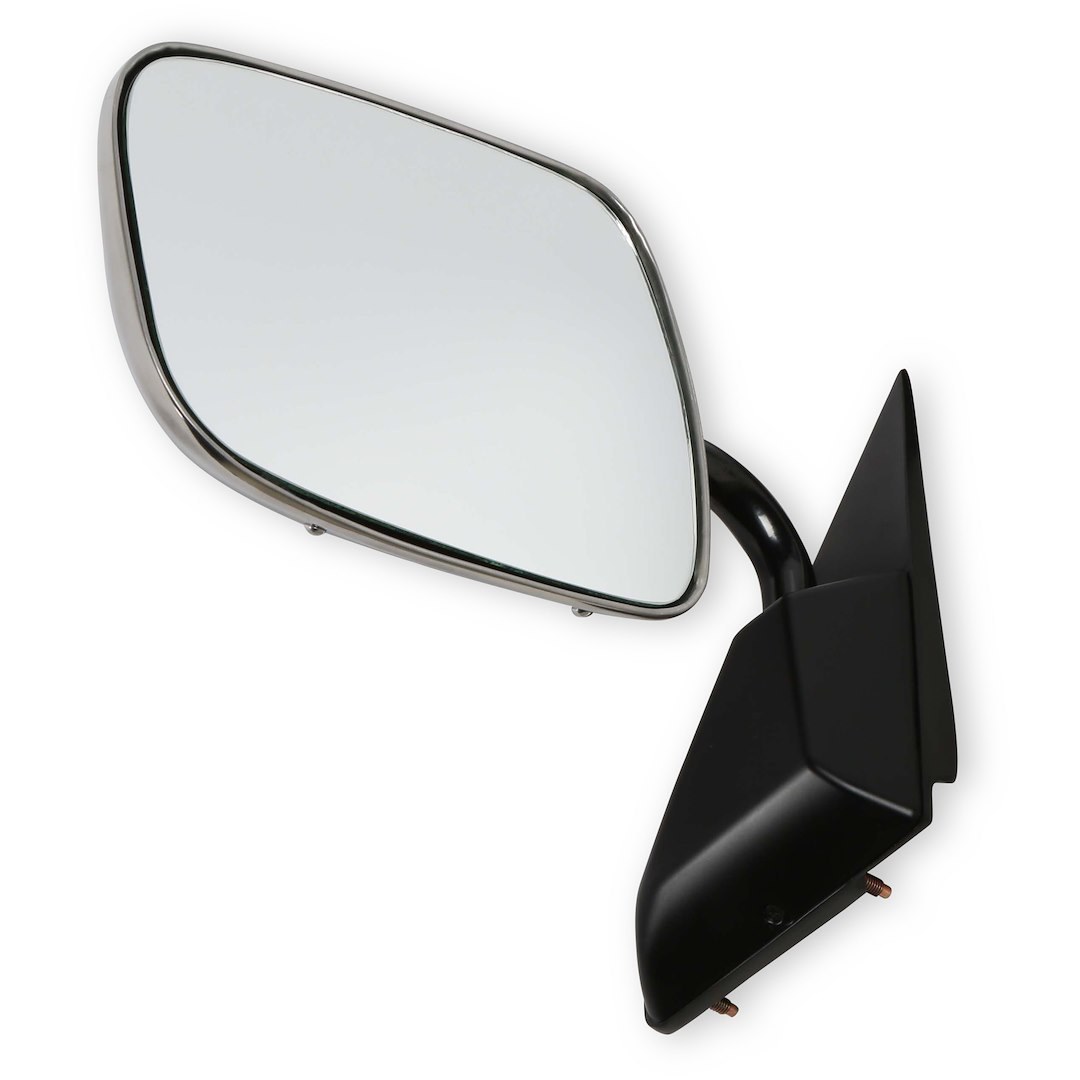 Holley Exterior Mirror, OEM Replacement, Single, Silver, Manual, Foldaway, Without Heated Mirrors, Without Turn Signal Indicators – 04-385