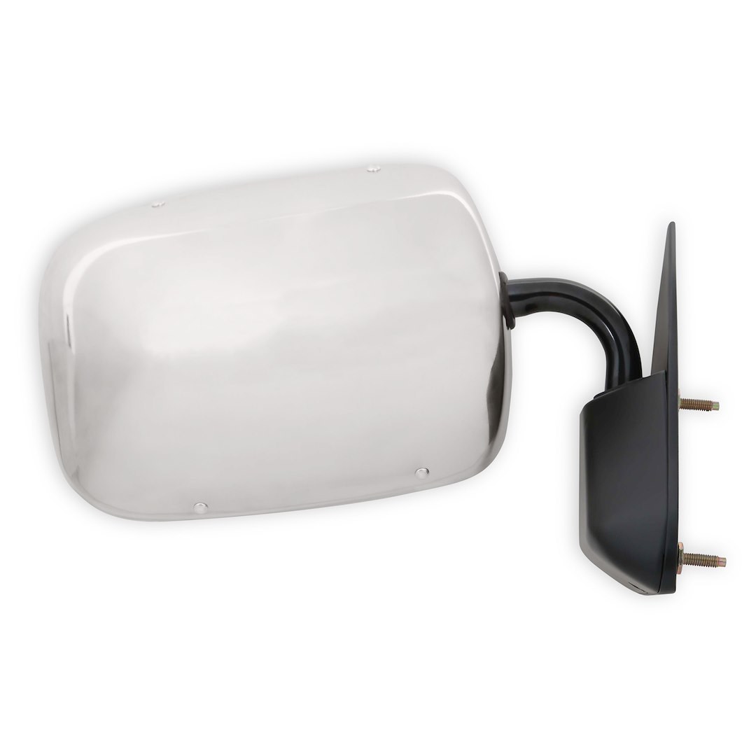 Holley Exterior Mirror, OEM Replacement, Single, Silver, Manual, Foldaway, Without Heated Mirrors, Without Turn Signal Indicators – 04-386