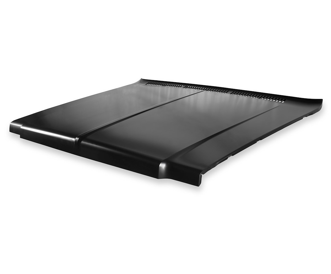 Holley Hood, Without Hood Scoops, Bolt on, Edp Coated, Black, Steel – 04-482